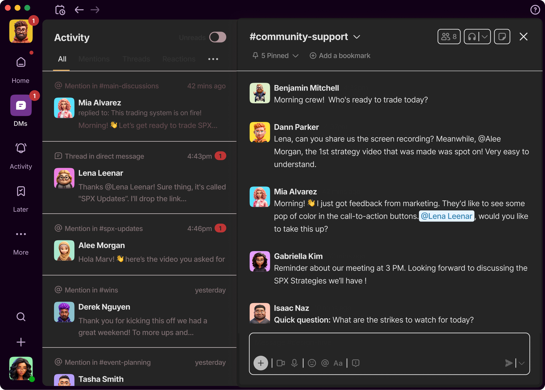 Slack Community Interface